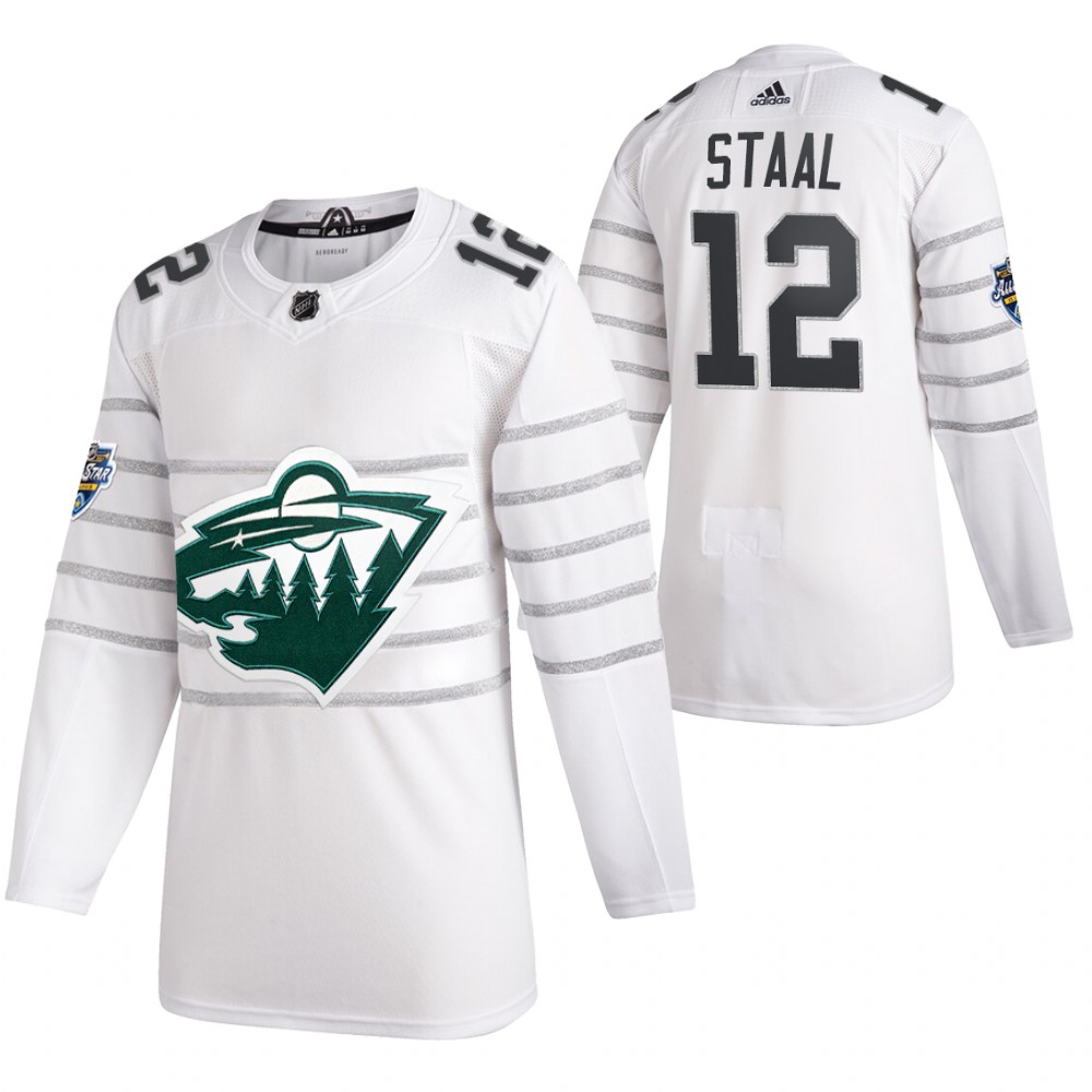 Men's Minnesota Wild #12 Eric Staal 2020 White All Star Stitched NHL Jersey